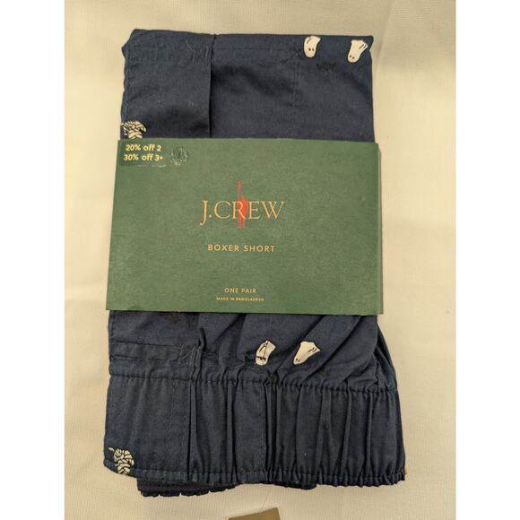 NWT J.Crew Printed boxers in cotton in Peanuts Halloween Navy size Small - Picture 2 of 6